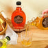 12 12 oz FoldTier Pcs Glass Maple Syrup Bottles Clear Reusable Glass Bottles with Lids Loop Handle and Maple Syrup