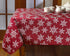 Violet Linen Decorative Christmas Snowflakes Design Tablecloths, 60" X 84"
