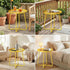 Compact Yellow Outdoor Side Table for Garden and Patio