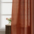 Terracotta Linen Curtains, 84 Inch Length 2 Panels Set for Living Dining Room, Light Filtering Semi Sheer Drapes