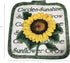 Set of Four Pot Holders for Kitchen, Sunflower