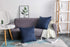 TangDepot Set of 2 Solid Velvet Striped Corduroy Decorative Throw Pillow Covers, 24"x24" (A10 Navy Blue)