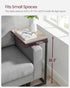 ULET353B02 VASAGLE C-Shaped End Table, Side Table for Sofa, Couch Table with Metal Frame, Small TV Tray Table