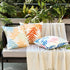 MIULEE Pack of 2 Outdoor Waterproof Throw Pillow Covers, 16x16 Inch, Orange Natural Leaves Pattern for Patio Couch