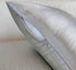 Aiking Home Collection 24x24 Inches Faux Silk Square Shams (Set of 2; Zipper Closure; Silver)