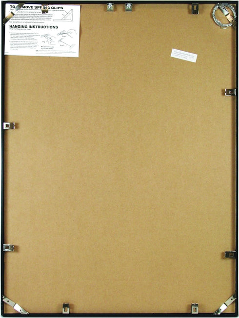 NuDell Metal Poster Frame, 18 x 24, Plastic Face, Black, 31222
