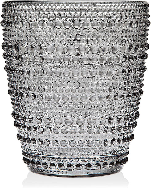 Godinger Lumina Double Old Fashioned Glasses, Smoke 8oz, Set of 4, Stemless Drinking Glass