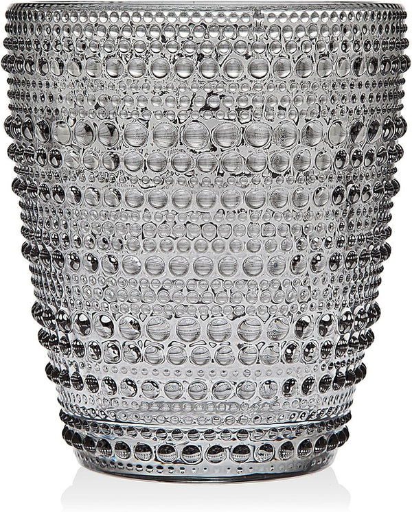 Godinger Lumina Double Old Fashioned Glasses, Smoke 8oz, Set of 4, Stemless Drinking Glass
