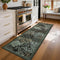 GarveeHome Forest Runner Rug, Black Green Washable Runner Rug 2x6 for Kitchen,