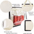 Vercord Clear PVC Handbag Dust-Free Cover, Moistureproof Purse Storage Bag with Handle Zipper for Closet Beige XXL