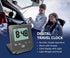 Digital Travel Alarm Clock - Simple Operation, Loud Alarm, Snooze, Small and Light, Battery Powered, Black