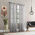 Clean Window Textured Slub Stripe Anti-Dust Allergy/Pet Friendly Sheer Curtain Panel, Gray, 52" W x 63" L