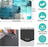 Coffee Bar Mat Accessories for Countertop, Turquoise Abstract Art Dish Drying Mats for Kitchen (20x12in)