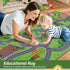 32"x60" BEQHAUSE Kids Play Mat, Green City Map Race Track Children Rugs Great for Playing with Cars, Play Area Rug Road