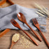 Patelai Wooden Spoons Forks Set, Reusable Flatware Tableware Set, Handmade Natural Cutlery (16 Pieces)