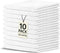 Crystal Ridge Cotton Wash Cloths 10 Pack - Washcloths for Showering, Face and Body,