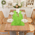 36'' Summer Spring Green Table Runner Short, Small Fluffy Faux Fur Dresser Runners for Bedroom, Furry Coffee Table