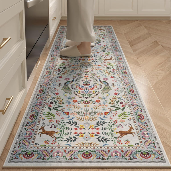 Rugcomf Runner Rug Washable Kitchen Runner 2'6''x8' Runner Rug for Entryway Indoor
