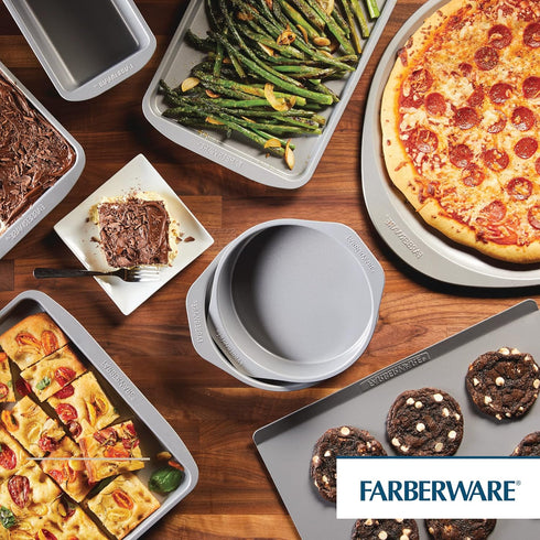 Farberware GoldenBake Nonstick Baking Pan with Lid, Rectangle, Insulated, 9 Inch x 13 Inch, Gray