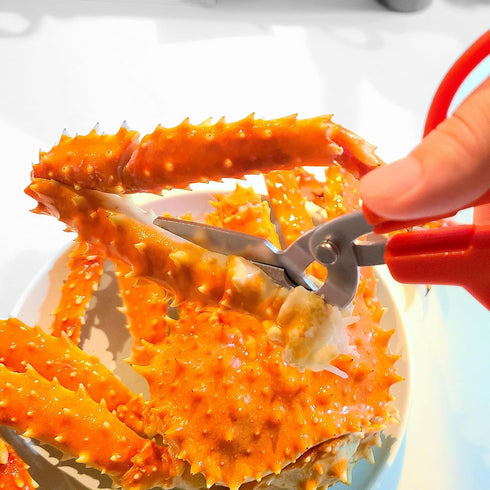 6.7", CANARY Crab Scissors Heavy Duty Made in JAPAN, Seafood Scissors for Cutting Crab Legs, Lobster, Shell, Sharp