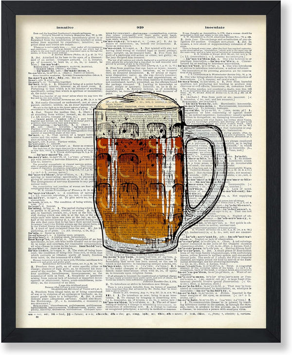 Poster Master Red Wine Print - Dictionary Poster - Alcohol Art -