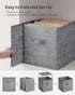 SONGMICS 13-Inch Storage Cubes, Set of 8 Non-Woven Fabric Bins, Closet Organizers for Shelves, Cattail Gray UROB833G01