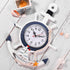 Sea Theme Nautical Anchor Steering Wheel Wall Clock, Suit for Hanging Decoration and Wall Mounted Ornament