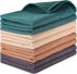 PY HOME & SPORTS 8 Pack Cotton Waffle Weave Kitchen Towels - 17 x 25, Super Absorbent Hand Dish Cloths for Drying and