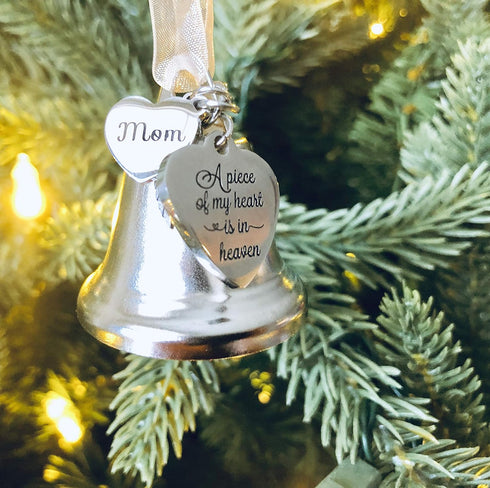 K9king Memorial DAD and MOM Christmas Ornament - A Piece of My Heart is in Heaven, Sympathy Gift for Loss
