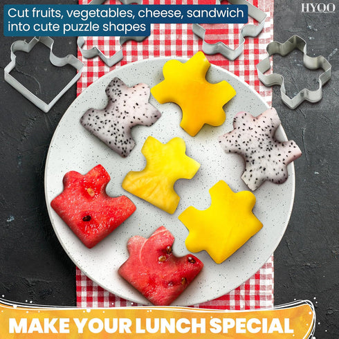 4 2.2 1.5" Pcs Puzzle Piece Cookie Cutter - Small x Puzzle Cookie Cutters for Edible Interactive Puzzles - Stainless