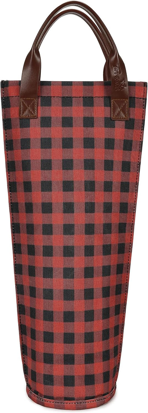 Tirrinia Insulated Wine Gift Tote Bag - Padded Thermal Carrier for Travel and Picnics, Great Gift for Wine Lovers, Black