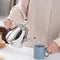 SANQIAHOME Stainless Steel Teapot Coffee Server, 1200ml