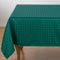 SARO LIFESTYLE 6081.G70S Scintillio Collection Checkered Polyester Holiday Tablecloth, 70", Green