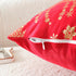 TAOSON Pack 2,Gold Cozy 18" 18" of Christmas Pillow Covers Velvet Soft Bronzing Snowflake Deer Printed Decorative
