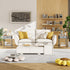 Brown,1 Pack VECELO End Tables, Modern Nightstands with Drawer & Open Shelf, Side Table for Bedroom Living Room