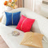 TAOSON Covers,Pack 2 Bed,18x18 inch Dark Orange Velvet Throw Pillow of with Gold Leather Valentines Day Decor Couch