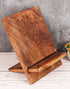 Wooden Cookbook Stand Cutting Chopping Board | Wood Cookbook Recipe Holder with The Adjustable Pull-Out Stand by TrendBell