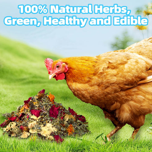 24 OZ 8 JUSONEY Nesting Herbs for Chicken Coop, Premixed Dried Herbs Nesting Pads,Chicken Coop Accessories Help Coop