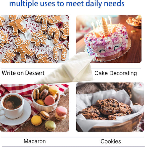 Tipless Piping Bags Disposable - 100Pcs 12 Inch Pastry Bags for Royal Icing, Frosting, and Cake Decorating