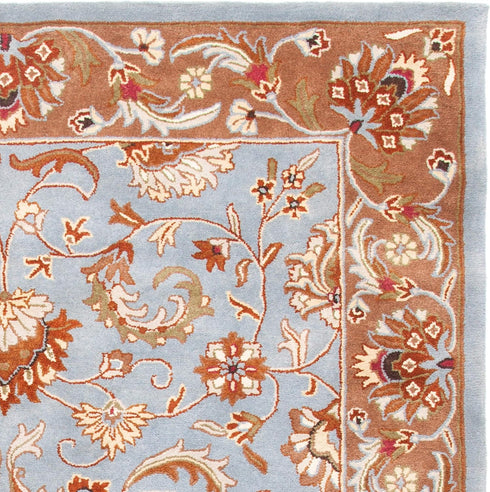 SAFAVIEH Heritage Collection Accent Rug - 2' x 3', Blue & Beige, Handmade Traditional Wool for High Traffic