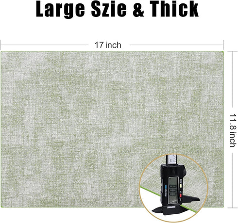 Homaxy Faux Leather Heat Resistant Placemats for Dining Table Set of 8, Waterproof Wipeable Washable PU Table Mats,