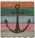 Ambesonne Anchor Shower Curtain, Ocean Theme Rustic Marine Design, Cloth Fabric with 12 Hooks, 69" x 75"