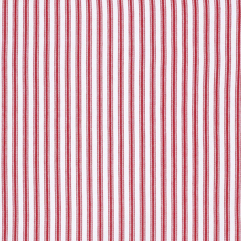 Cackleberry Home Red and White Ticking Stripe Valance Curtain, 72 Inches W x 17 Inches L