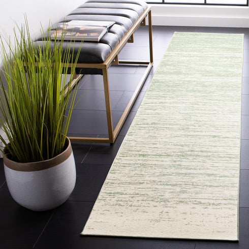 2'6" 6' (ADR113X) SAFAVIEH Adirondack Collection Runner Rug - x Runner, Sage & Ivory, Modern Ombre Design, Non Shedding