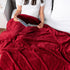PAVILIA Soft Fleece Throw Blanket, Burgundy Dark Red, Lightweight Plush Warm Blanket for Couch, 50x60 inch