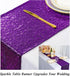 12inx108in ShinyBeauty Sequin Table Runner with Tassel Purple, Dining Table Runner Sequin Hotel Coffee Table Runners