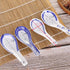 VanEnjoy Set of 4 Chinese/Japanese Ceramic Soup Spoons, Tradition Blue and White Ceramic Spoon Suitable for Soup