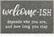 Welcome Mats for Front Door, "Ish Depends Who You Are" Doormat, Anti-Slip Rubber Mat for Indoor & Outdoor