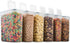 6 Pack (135.5 Oz) Airtight Cereal Food Storage Container - BPA Free Plastic Kitchen and Pantry Organization Canisters