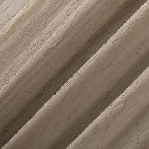 No. 918 Erica Crushed Sheer Voile Curtain Panel, 51" x 84", Taupe, Rod Pocket